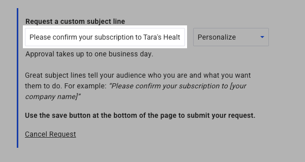 Enter a subject line
