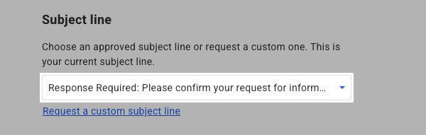 Pre-made subjct lines