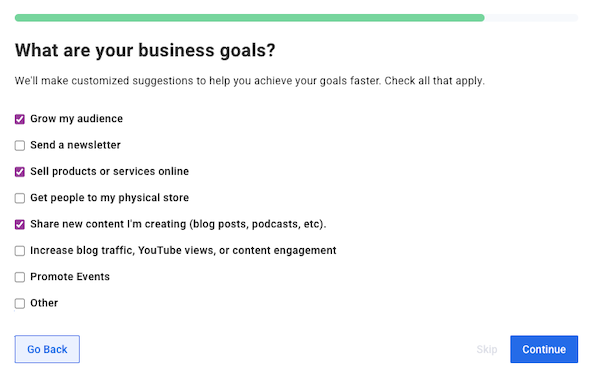 What goals do you have